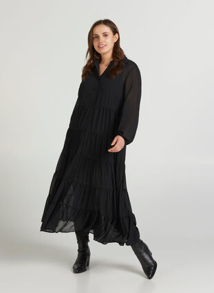 Maxi kjole, Black, Model image number 2