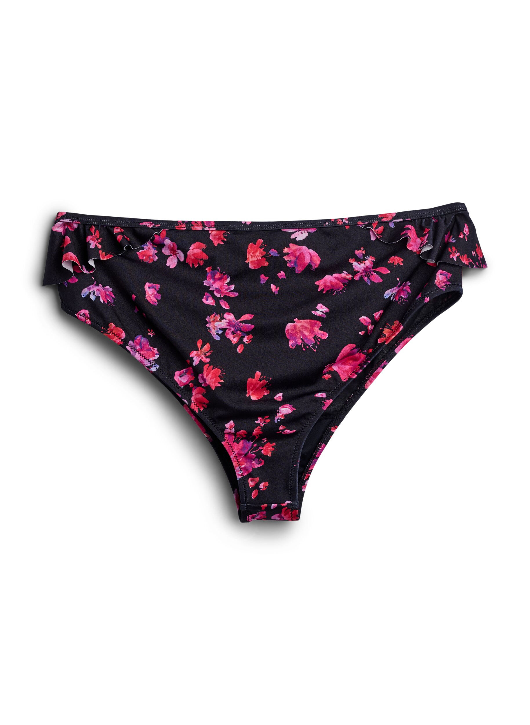 Zizzifashion Floral brazilian bikini bottoms, Pink, Packshot image number 1