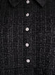 Short boucl&eacute; dress with decorative buttons, Black, Packshot image number 2