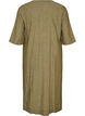 Midi dress in linen and viscose with 1/2 sleeves, Green, Packshot image number 1