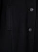 Long wool coat with pockets, Black, Packshot image number 3