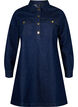 Denim dress with A-shape and buttons, Dark Blue Denim, Packshot image number 0
