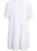 Short dress with lace pattern and layered skirt, White, Packshot image number 1