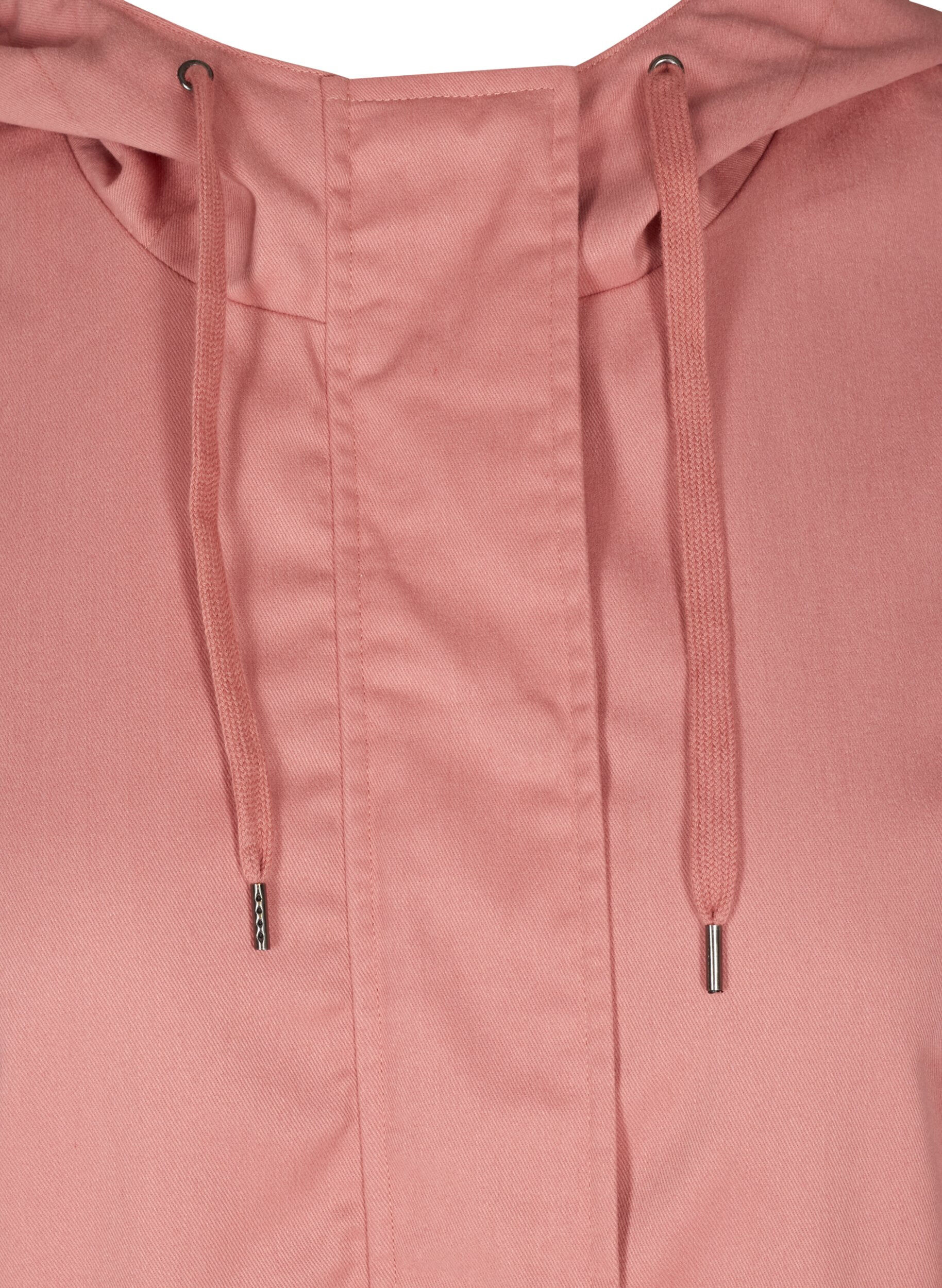 Zizzifashion Short jacket with a hood and pockets, Ash Rose, Packshot image number 2
