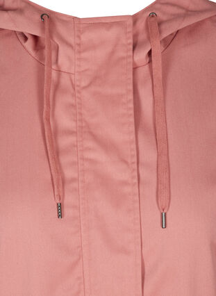 Short jacket with a hood and pockets, Ash Rose, Packshot image number 2