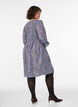 Viscose dress with smock and an all-over pattern, Light Blue, Model image number 2