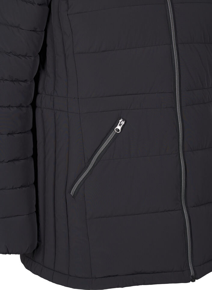 Short puffer jacket with pockets, Black, Packshot image number 3