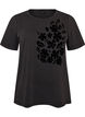 Organic cotton t-shirt with print, Dark Grey, Packshot image number 0