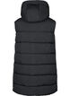 Long vest with hood and pockets, Black, Packshot image number 1
