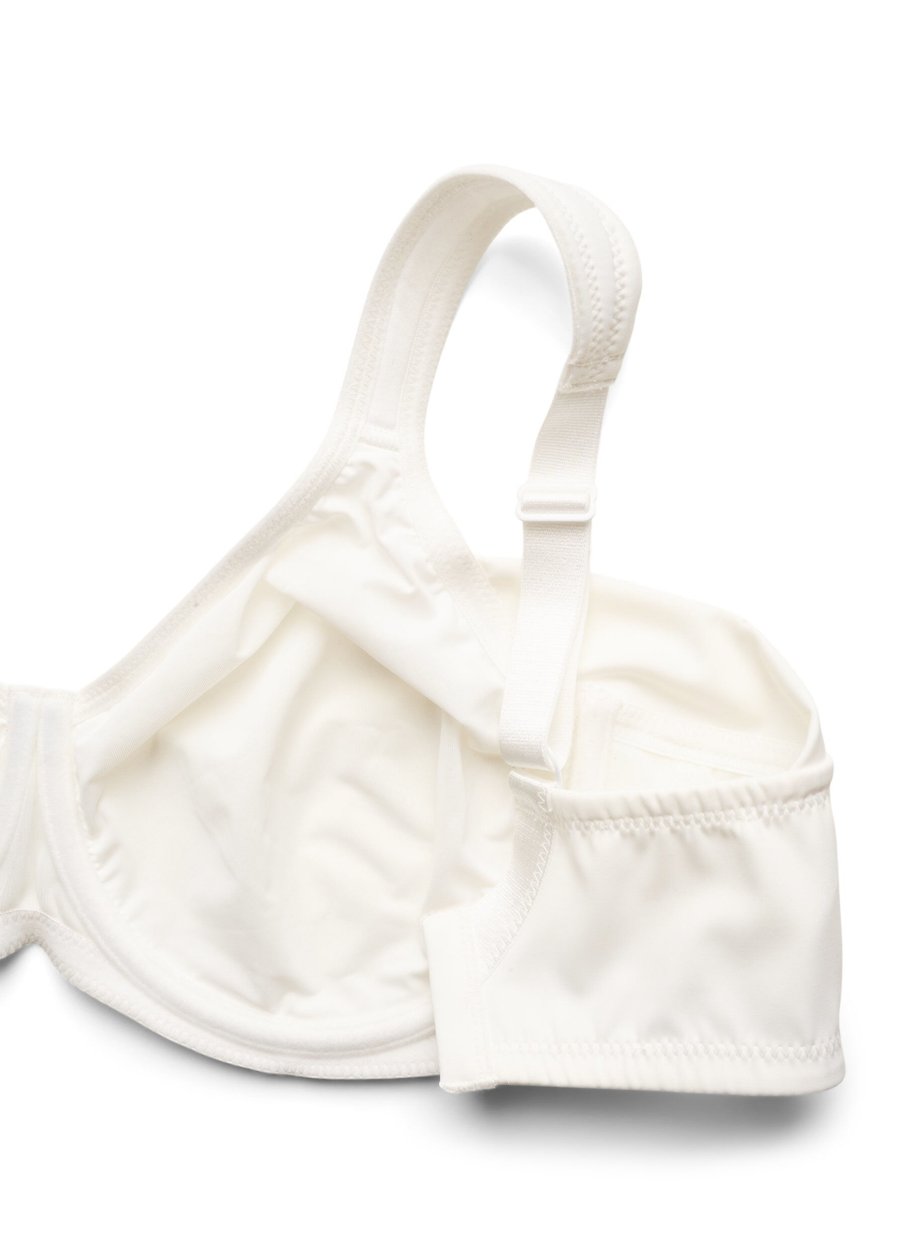 ZizzifashionComfort bra with a lace overlay and moulded cups, White, Packshot image number 3
