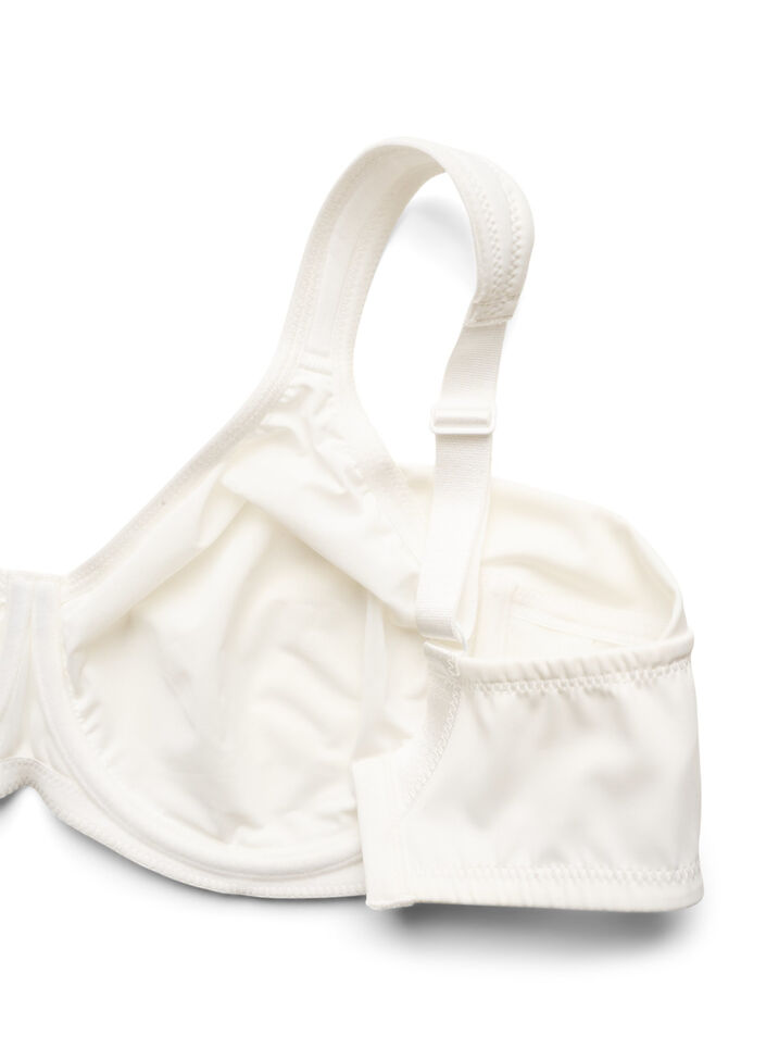 Comfort bra with a lace overlay and moulded cups, White, Packshot image number 3