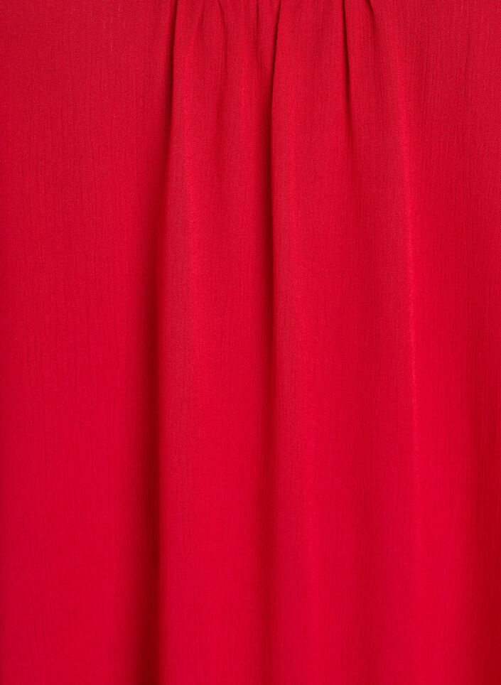 Solid colour strap dress in viscose, Red, Packshot image number 2