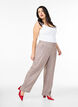 Loose trousers in linen and viscose, Brown, Model image number 0