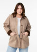 Spring jacket with contrasting corduroy details, Desert Taupe, Model image number 0