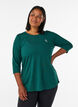 Sports top with 3/4 sleeves, Green, Model image number 0