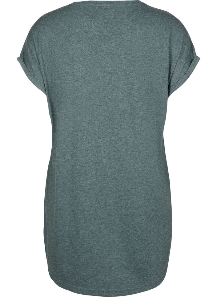 Short sleeve nightgown with text print, , Packshot image number 1