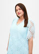Crochet dress with short sleeves, Delicate Blue, Model image number 2