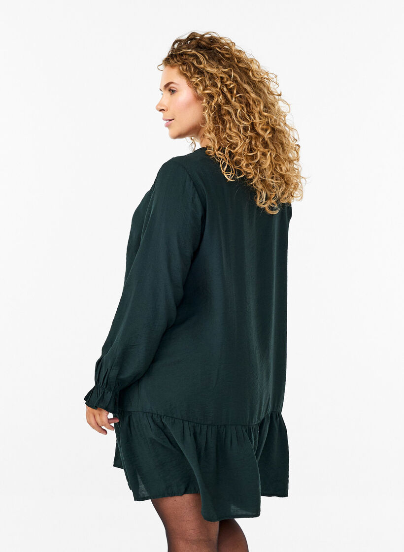 Short dress with stitching and buttons, Scarab, Model image number 1