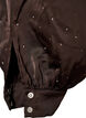 Satin balloon trousers with rhinestones, Brown, Packshot image number 3