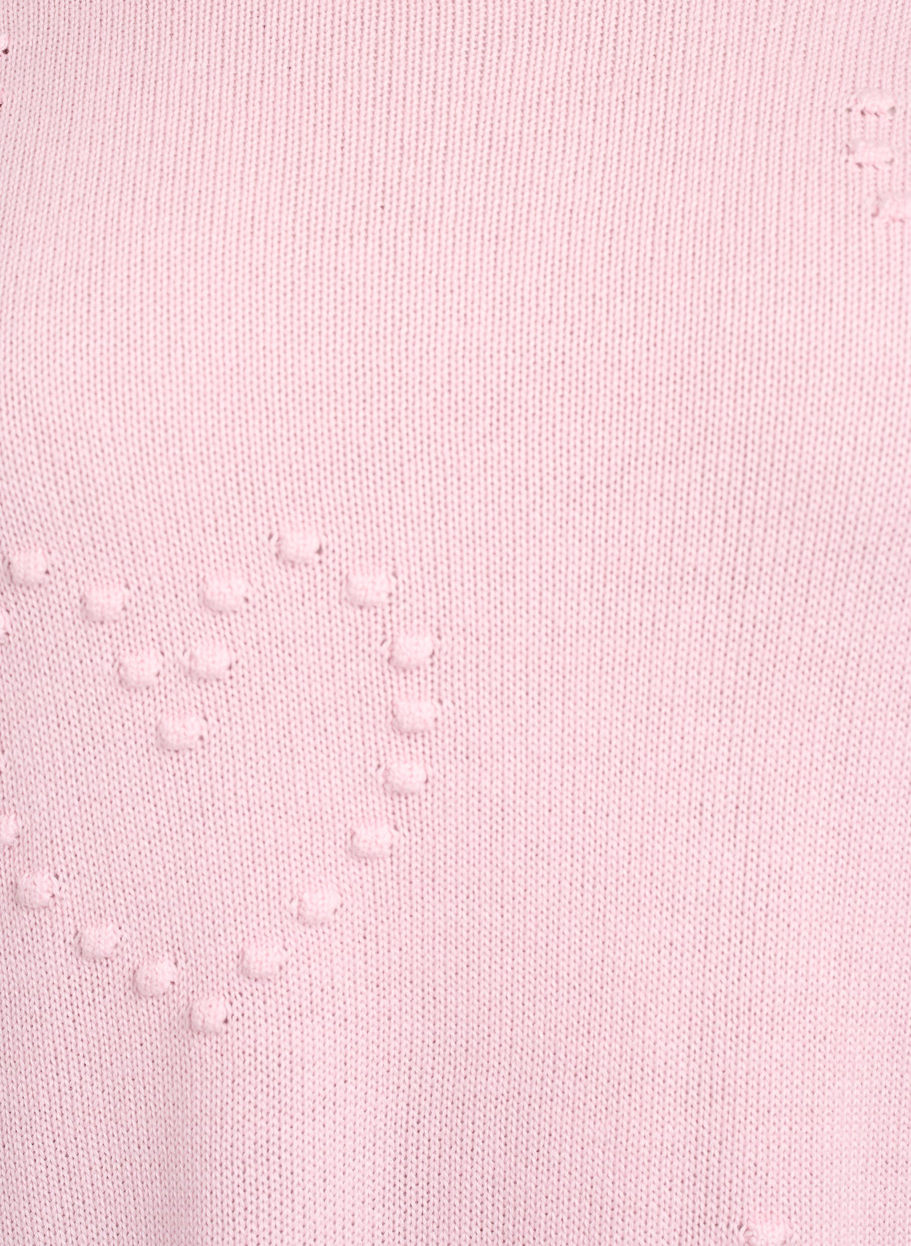 Zizzifashion Loose knit blouse with heart pattern, Pink, Packshot image number 2