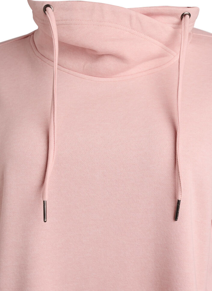 Sweatshirt with high collar and pockets, Red, Packshot image number 2