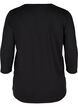 Sports top with 3/4 sleeves, Black, Packshot image number 1