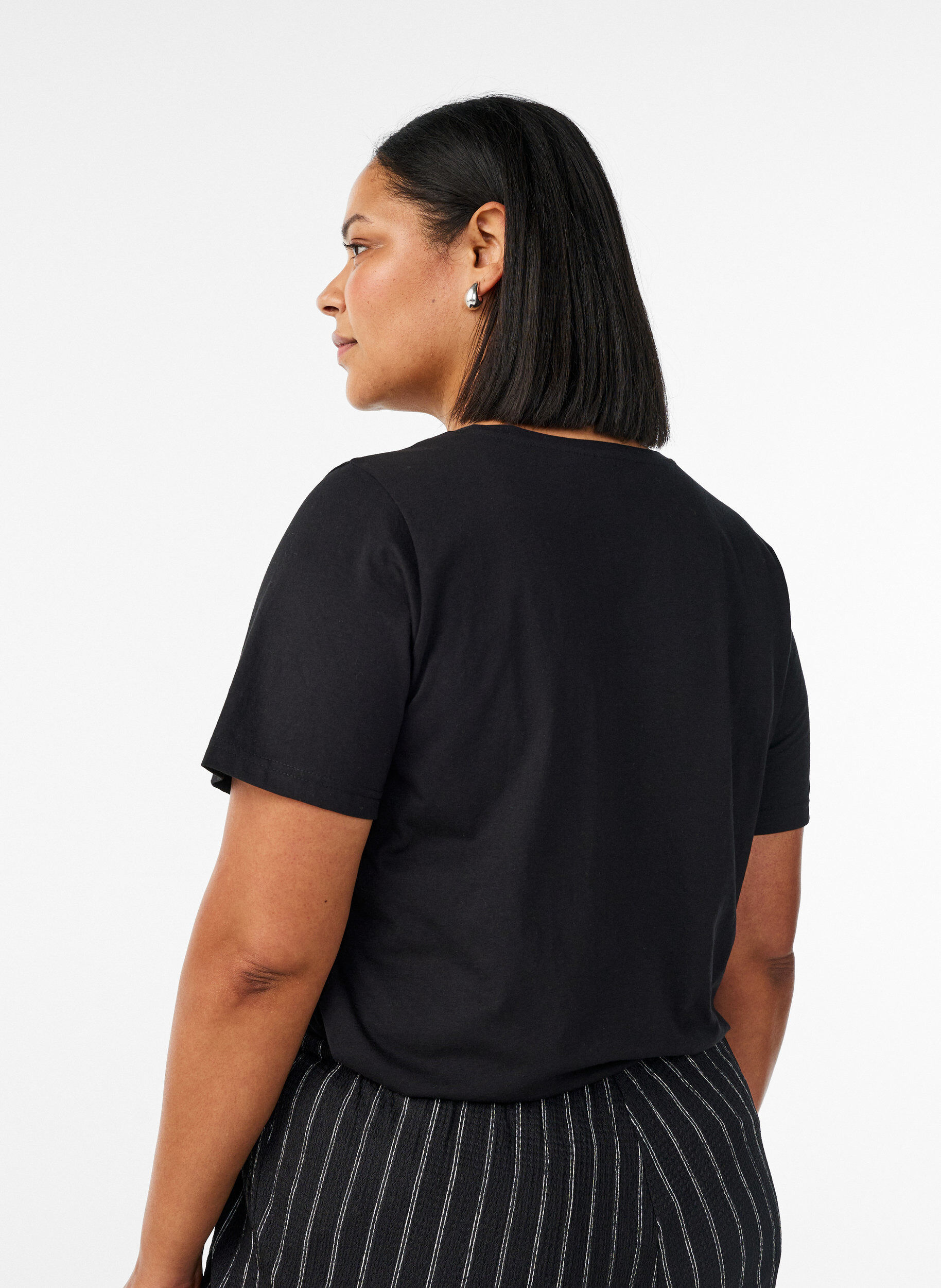 Zizzifashion T-shirt with motif, Black, Model image number 2