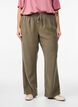 FLASH - Viscose trousers with elasticated waistband, Green, Model image number 2