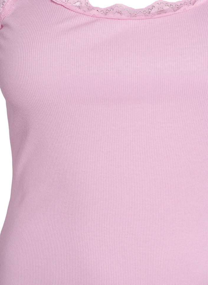 Top with lace trim, Pink, Packshot image number 2