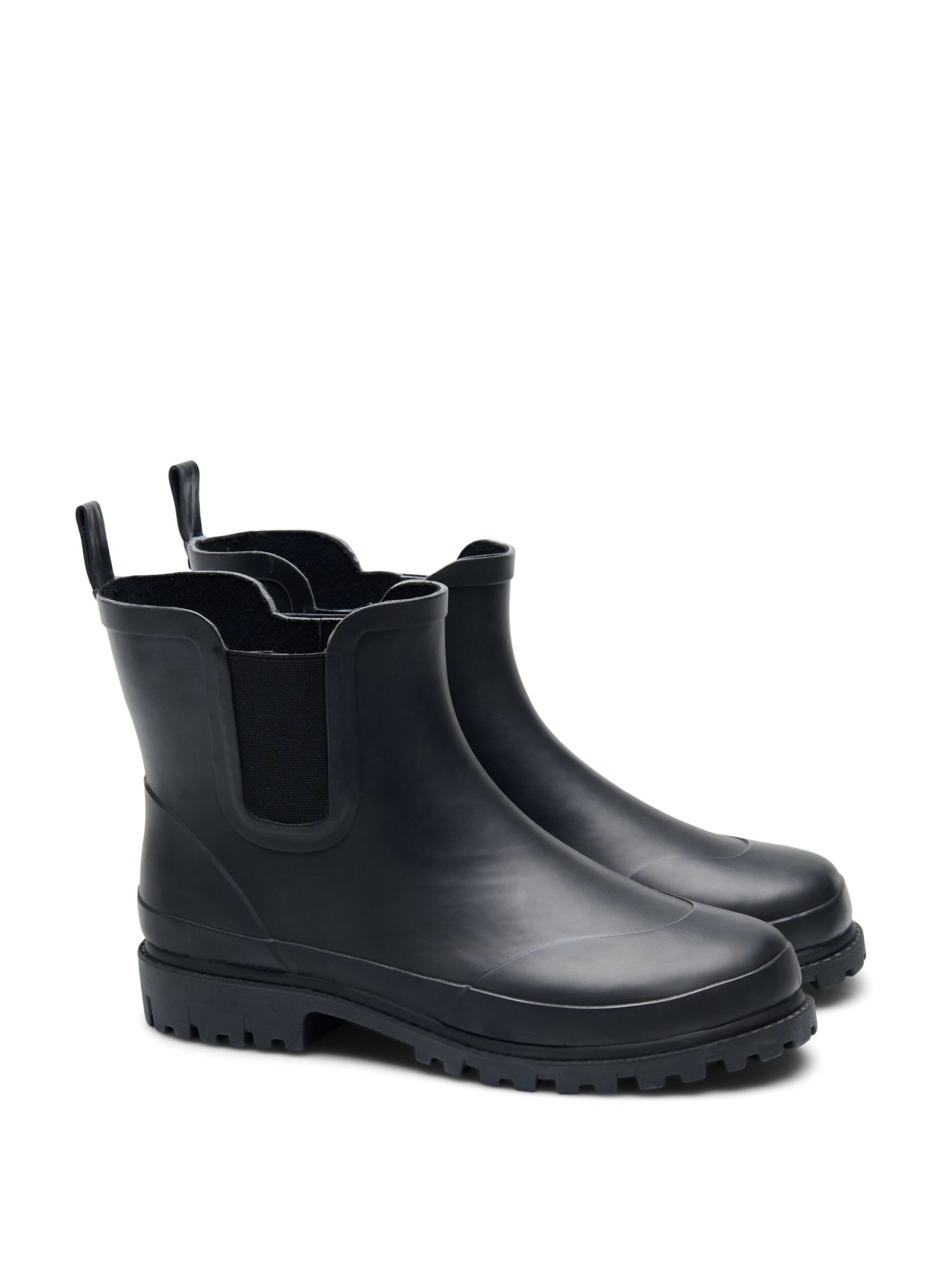 Zizzifashion Short wide fit rubber boot, Black, Packshot image number 1