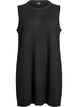Short sleeveless knitted dress, Black, Packshot image number 0