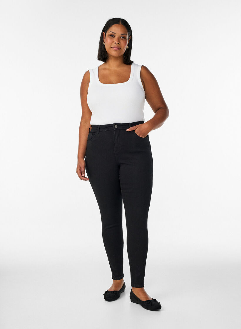 Jeans with super slim fit, Black, Model image number 0