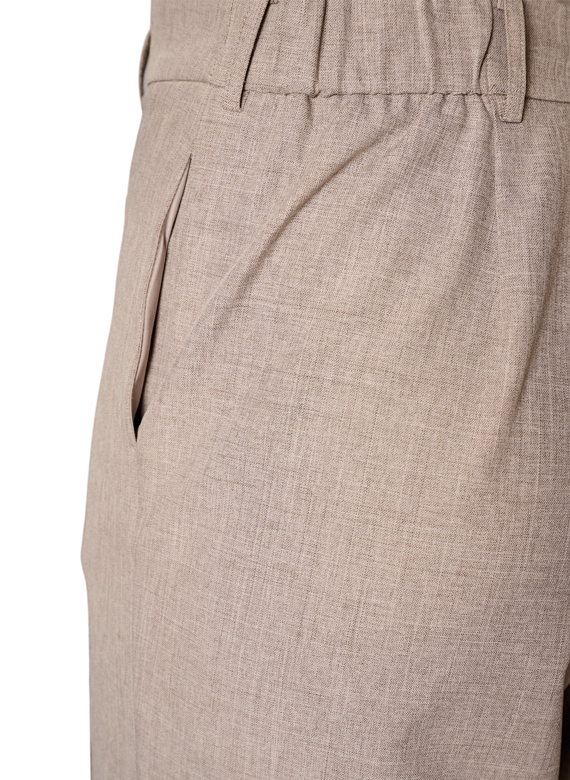 Zizzifashion Loose high-waisted Bermuda shorts, Brown, Packshot image number 3