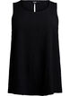 Sleeveless top with texture, Black, Packshot image number 0