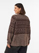 Jacquard pattern cardigan, Brown, Model image number 2
