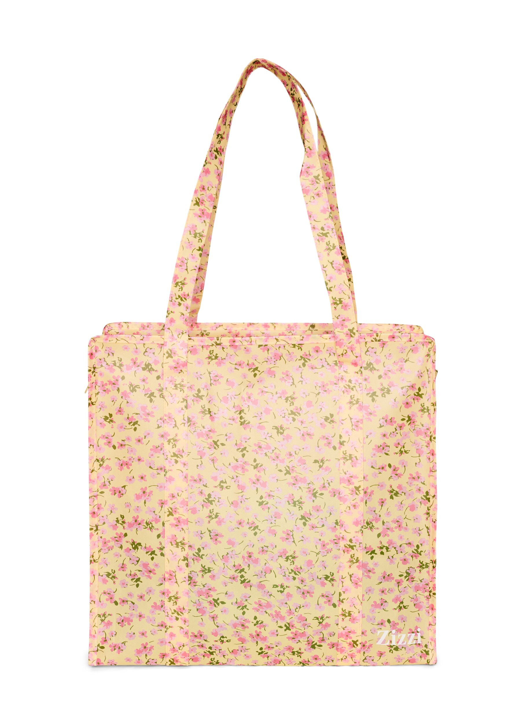 ZizzifashionShopping bag with zipper, Yellow, Packshot image number 0