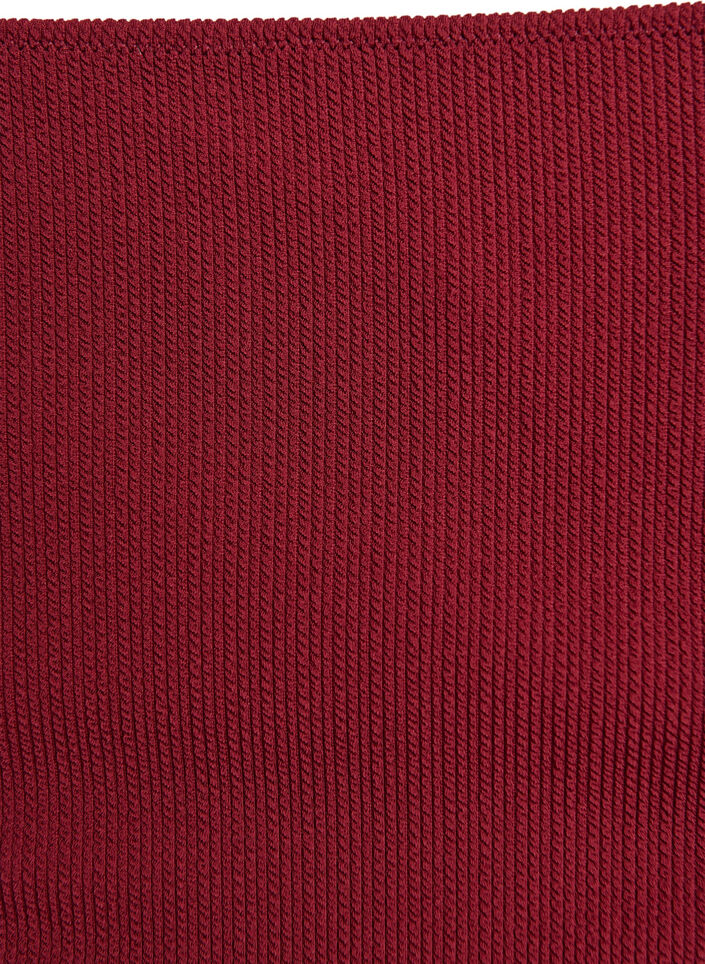High-waisted bikini bottoms with texture, Red, Packshot image number 2