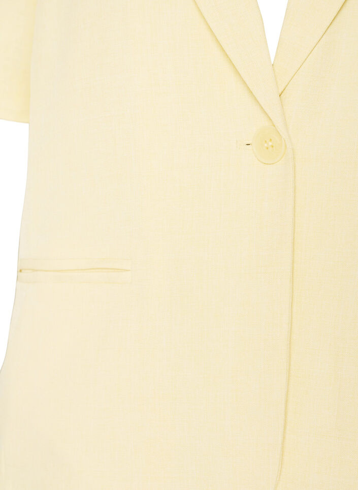 Blazer with short sleeves and lapels, Yellow, Packshot image number 2