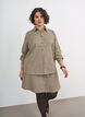 Skirt with a mini-check pattern and rhinestones, Brown, Model image number 0