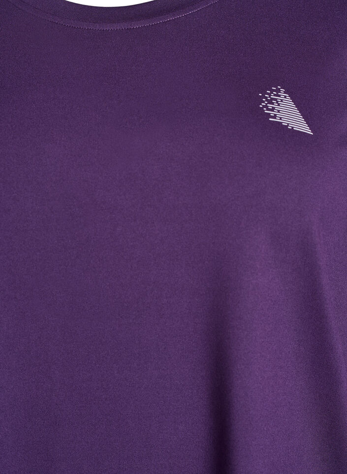 Sports top with 3/4 sleeves, Purple, Packshot image number 2
