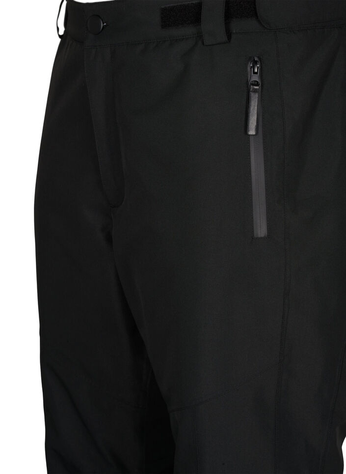 Ski trousers with pockets and adjustable waist, Black, Packshot image number 2