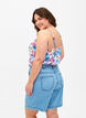 Floral strap top in viscose, Multi Flower AOP, Model image number 1