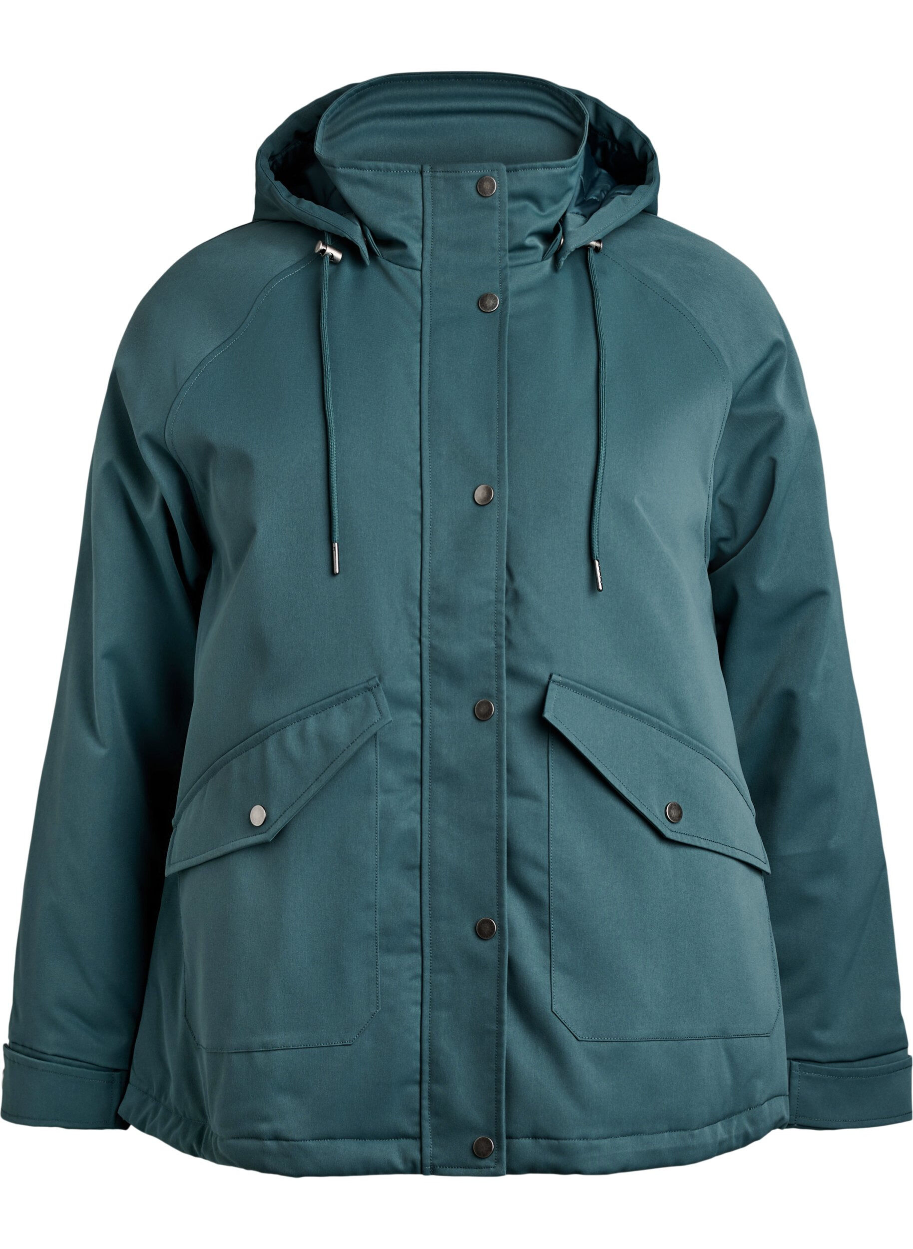 ZizzifashionPadded parka with a detachable hood, Green, Packshot image number 0