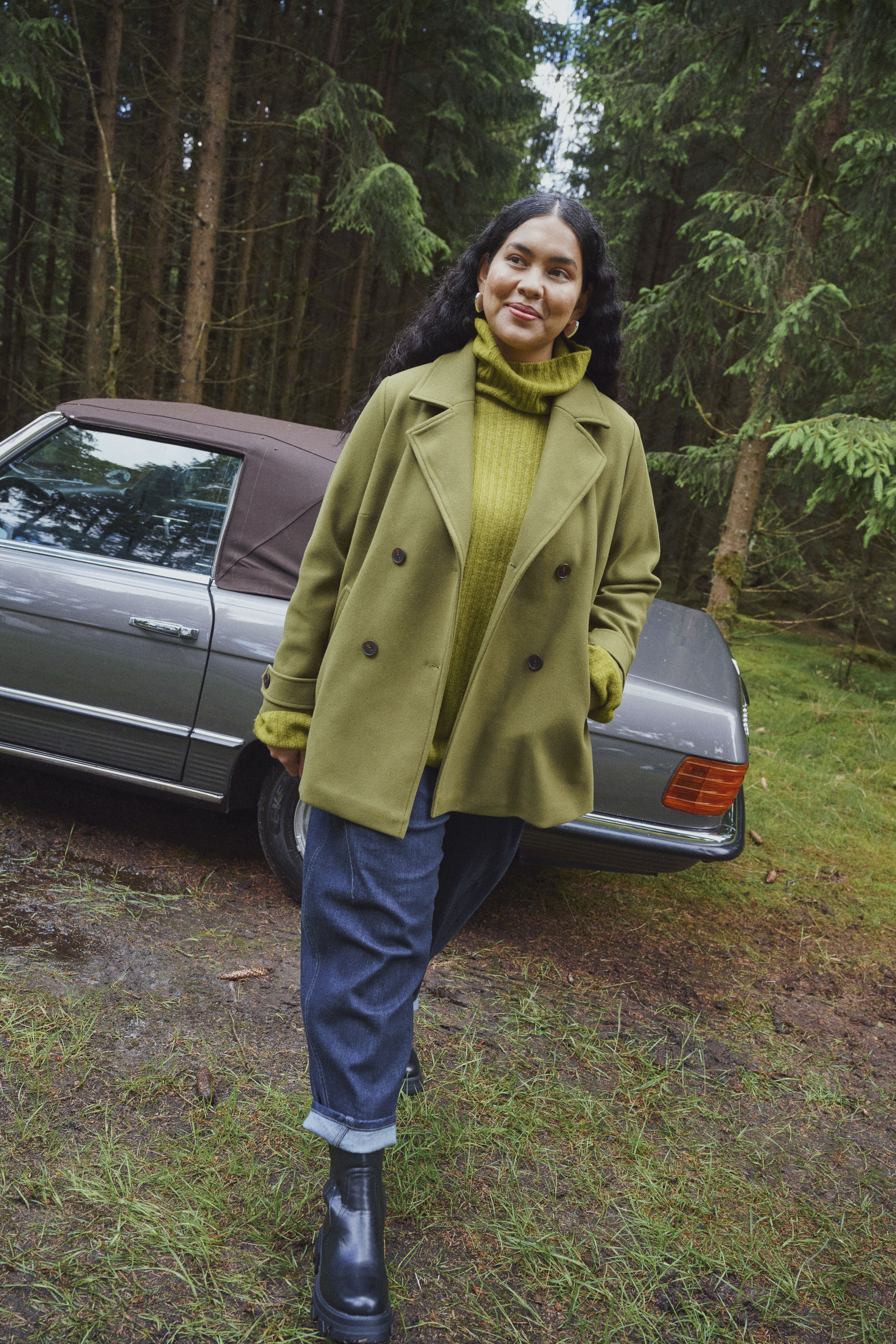 ZizzifashionForest green and effortless elegance, , Model