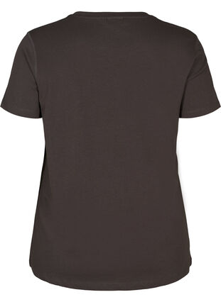 Short-sleeved cotton t-shirt with print, Grey, Packshot image number 1