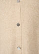Cardigan with V-neck and ribbed texture, Beige, Packshot image number 2
