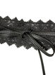 Waist belt with lace and tie fastening, Black, Packshot image number 2
