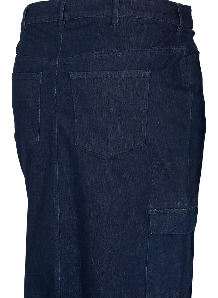 Denim maxi skirt, Dark Blue Denim, Packshot image number 3