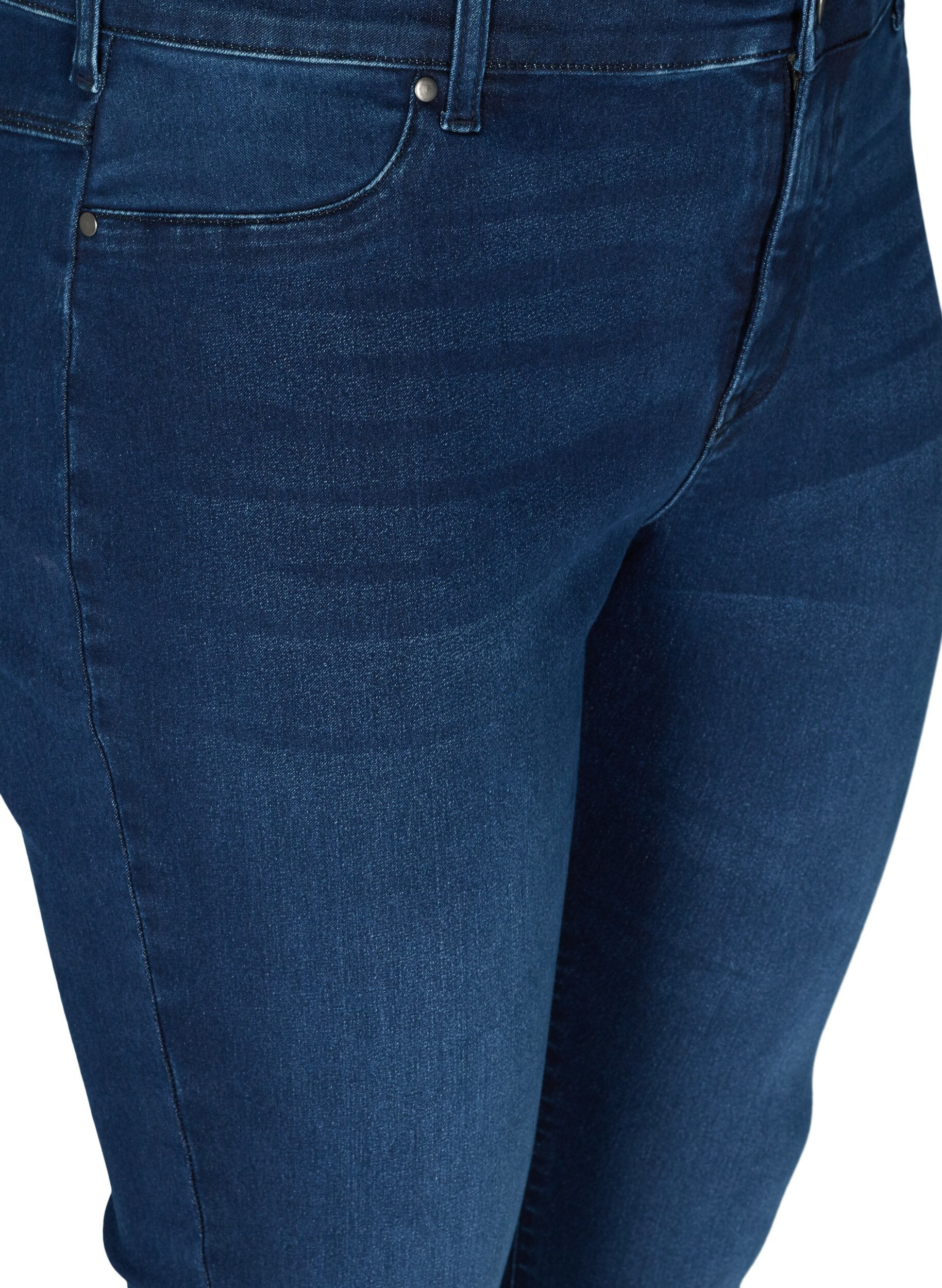 Zizzifashion Jeggings in cotton blend, Dark blue denim, Packshot image number 2