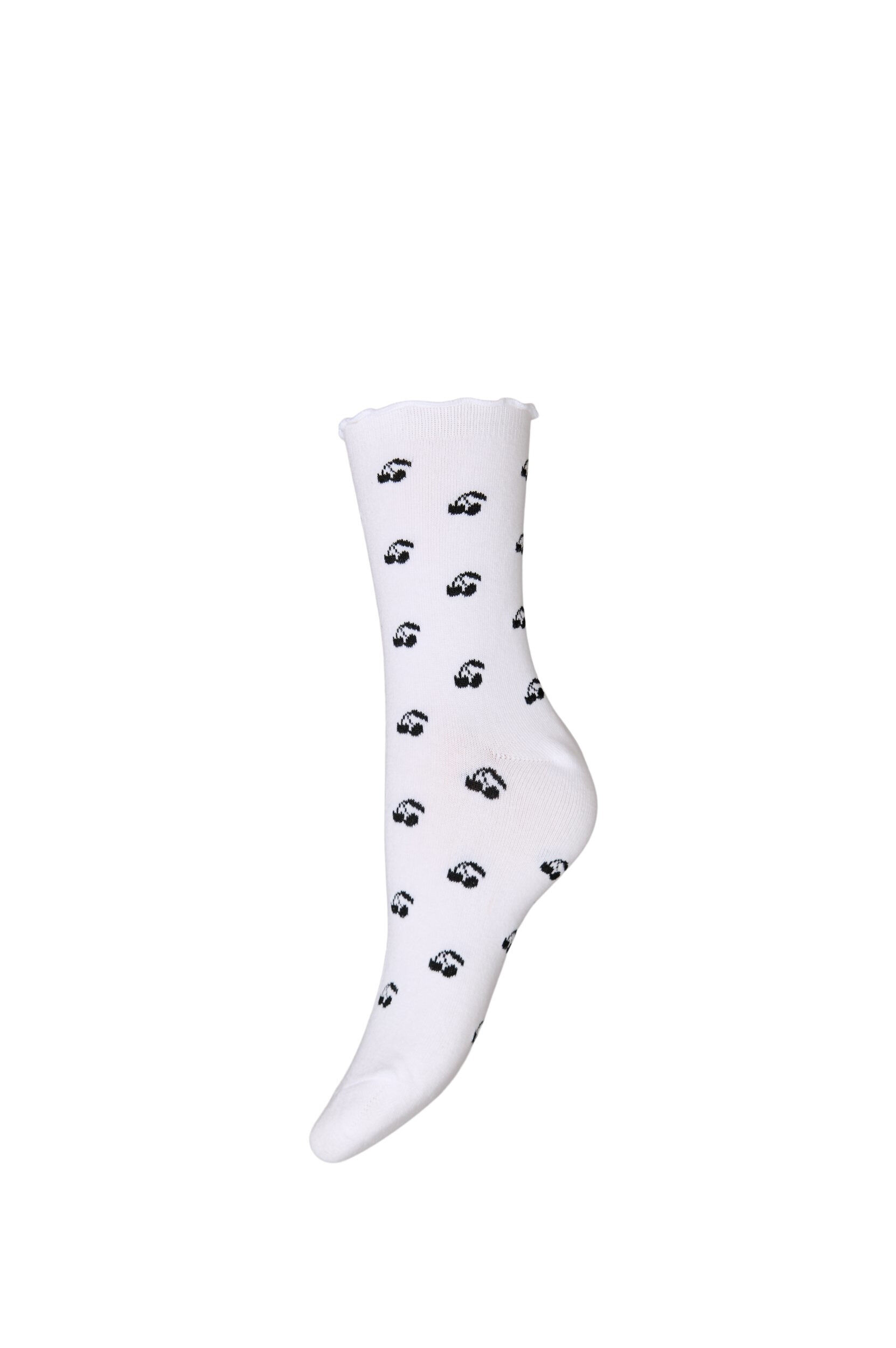 Zizzifashion Cotton socks with patterns, White, Packshot image number 0